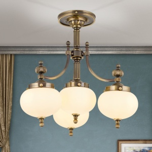 Lustra aplicata eleganta stil clasic Nostalgie 4L patina/ champagne 241521 universul-luminii.ro