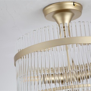 Lustra aplicata moderna metal auriu, tije din sticla Lara 562591 universul-luminii.ro