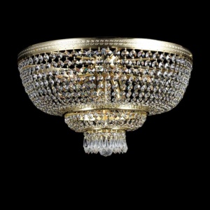 Lustra aplicata, Plafoniera cristal Bohemia 50cm - Img 1