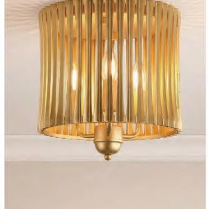 Lustra aplicata tavan metal auriu Split 3Lt - Img 5