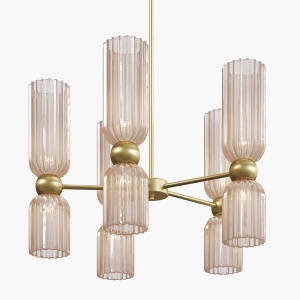 Lustra, Candelabru design modern Antic Cognac - Img 3