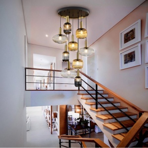 Lustra casa scarii cu 9 pendule Norma XL H500