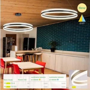 Lustra circulara LED Ada 100cm, Black - Img 5