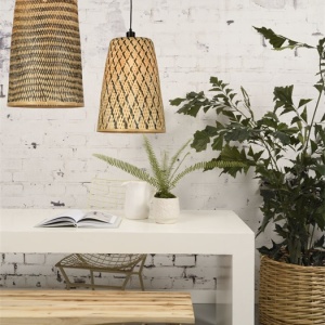 Lustra conica, Pendul din bambus KALIMANTAN Large 89181 universul-luminii.ro