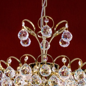 Lustra cristal Asfour, KRISTALL KLASSISCH auriu 40cm, 2, universul-luminii.ro