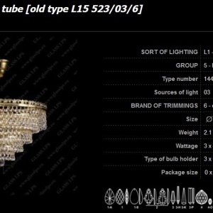 Lustra cristal Bohemia L15 144/03/6; F tube 173421 universul-luminii.ro