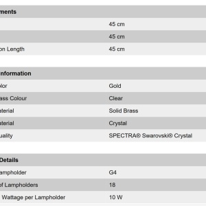 Lustra cristal Swarovski Spectra design modern de lux GALAXY 24K 18L auriu 95691 universul-luminii.ro