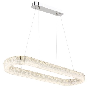 Lustra cristale din sticla LED CCT cu telecomanda LAUREL