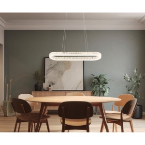 Lustra cristale din sticla LED CCT cu telecomanda LAUREL - Img 3
