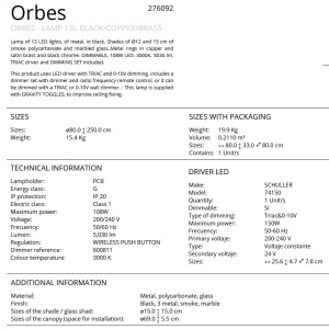Lustra cu 13 pendule LED design modern Orbes 149981 universul-luminii.ro