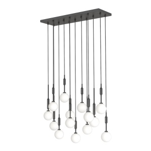 Lustra cu 14 pendule Ero XIV Negru 80x25 - Img 4