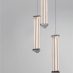 Lustra cu 3 pendule LED 2700K PHEME nickel satinat - Img 5