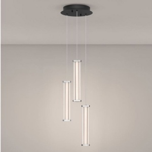 Lustra cu 3 pendule LED 3000K PHEME nickel satinat