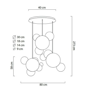 Lustra cu 3 pendule LED design modern Boliccine - Img 9