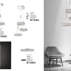 Lustra cu 3 pendule LED design modern Corona NVL-7402401 189601 universul-luminii.ro