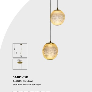 Lustra cu 3 pendule LED design modern decorativ Allure 158891 universul-luminii.ro