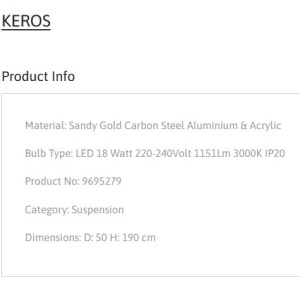 Lustra cu 3 pendule LED design modern KEROS 152091 universul-luminii.ro