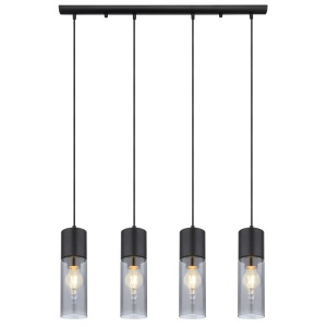 Lustra cu 4 pendule design modern ANNIKA negru 114351 universul-luminii.ro
