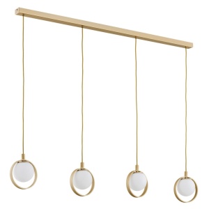 Lustra cu 4 pendule design modern Saturnia auriu 124741 universul-luminii.ro