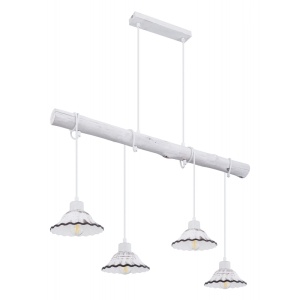 Lustra cu 4 pendule stil industrial JOWITA alb-negru 106421 universul-luminii.ro