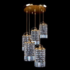 Lustra cu 5 pendule Cristal Bohemia Exclusive SMALL GAME 04-05 - Img 1