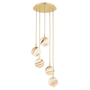Lustra cu 5 pendule design minimalist Aruba 145321 universul-luminii.ro