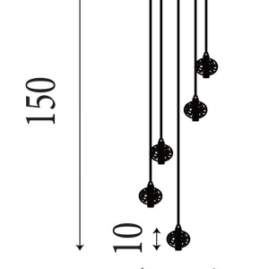 Lustra cu 5 pendule LED Quartz 624601 universul-luminii.ro