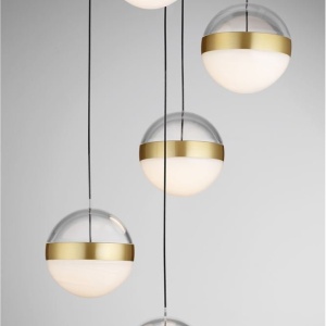 Lustra cu 5 Pendule LED stil modern ALAZ - Img 6