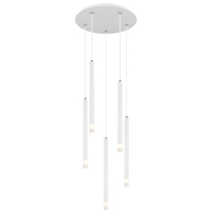 Lustra cu 5 Pendule metal alb RYAN pentru living