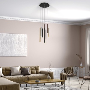 Lustra cu 8 pendule LED design modern minimalist CALA multicolor - Img 4