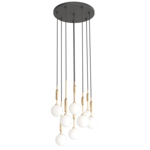 Lustra cu 8 pendule suspendate Ero VIII auriu 40