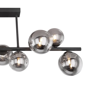 Lustra cu 9 surse de lumina design modern RIHA fumurie 56133-9D GL 87991 universul-luminii.ro
