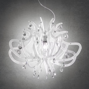 Lustra cu cristale Scholer design unicat realizata manual Lillibet M alb 122731 universul-luminii.ro