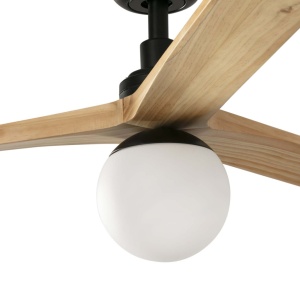 Lustra cu Ventilator aplicat tavan cu telecomanda KLIM L 150cm, negru/ pin - Img 4