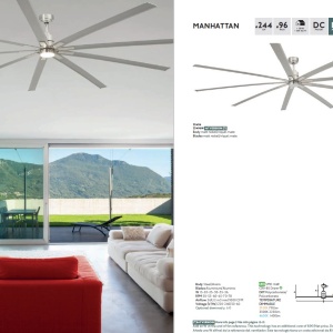 Lustra cu Ventilator extra large si telecomanda MANHATTAN LED 33496 83171 universul-luminii.ro