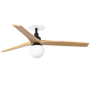 Lustra cu Ventilator incastrabil smart sistem TUYA si telecomanda KLIM M 125cm, negru/ pin
