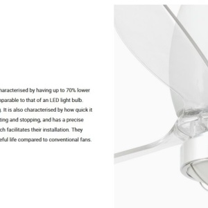 Lustra cu Ventilator si telecomanda ETERFAN M LED alb/transparent 123961 universul-luminii.ro