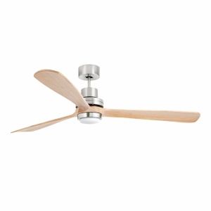 Lustra cu Ventilator si telecomanda LANTAU XL DC LED nickel/lemn pin