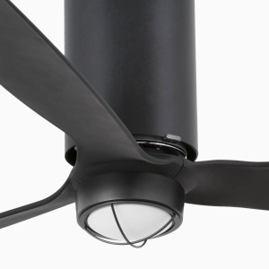 Lustra cu Ventilator si telecomanda MINI TUBE M LED negru mat 124731 universul-luminii.ro