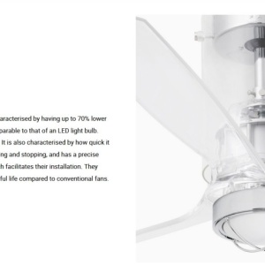 Lustra cu Ventilator si telecomanda MINI TUBE M transparent 215751 universul-luminii.ro
