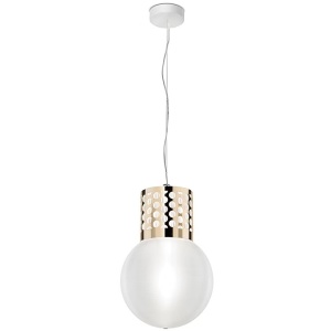 Lustra design Glam Retro realizata manual Atmosfera Gold - Img 1