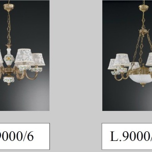 Lustra design italian cu 3 brate din alama si detalii din portelan 9000 117251 universul-luminii.ro