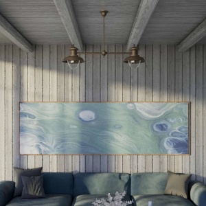 Lustra design italian din alama si sticla Al Mare - Img 13