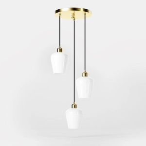 Lustra design italian din alama si sticla Talis
