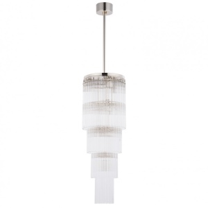 Lustra design LUX diametru 25cm din alama decorata cu sticla Filago
