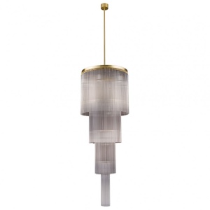 Lustra design LUX diametru 60cm din alama decorata cu sticla Filago