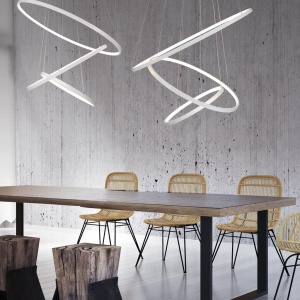 Lustra design modern circular cu 3 inele LED ROTUNDA - Img 3