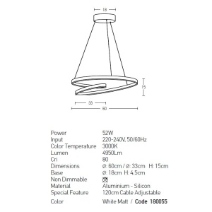 Lustra design modern circular LED ROTUNDA - Img 2
