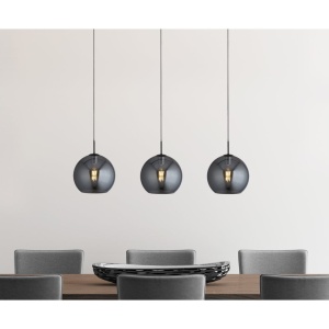 Lustra design modern cu 3 pendule fumurii AMSTERDAM 1023-3SM SRT 83231 universul-luminii.ro