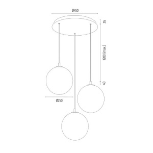 Lustra design modern cu 3 pendule Paloma 226311 universul-luminii.ro